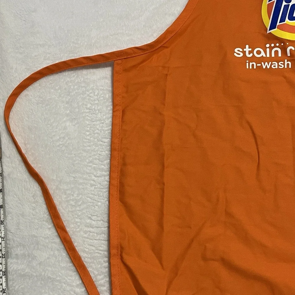 TIDE Laundry Cooking Apron Bright Orange Stain Release In-Wash Booster Costume